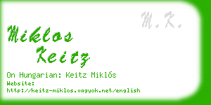 miklos keitz business card